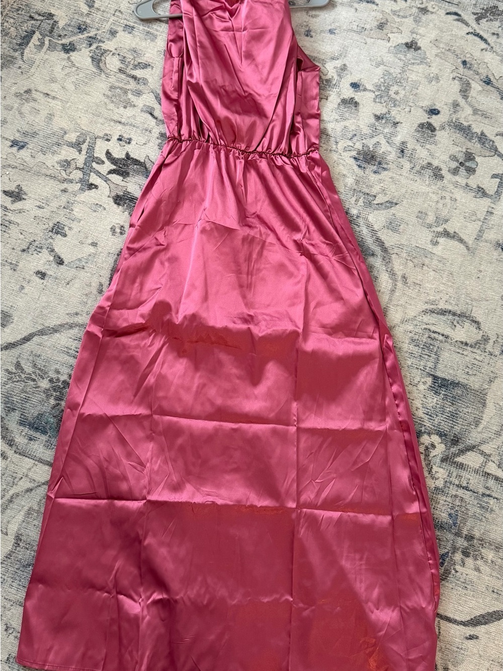 Amazon Essentials Satin Maxi Dress in Rose Pink